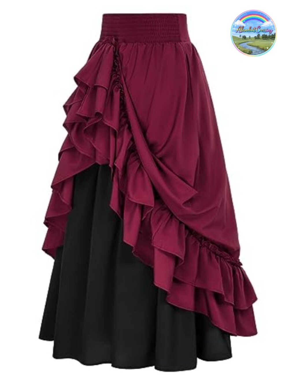 Victorian Maxi Skirt Renaissance Goth Flowy Ruffled Long Skirt
